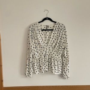 ASOS DESIGN curve top with balloon sleeves, size US 12 (UK 16)